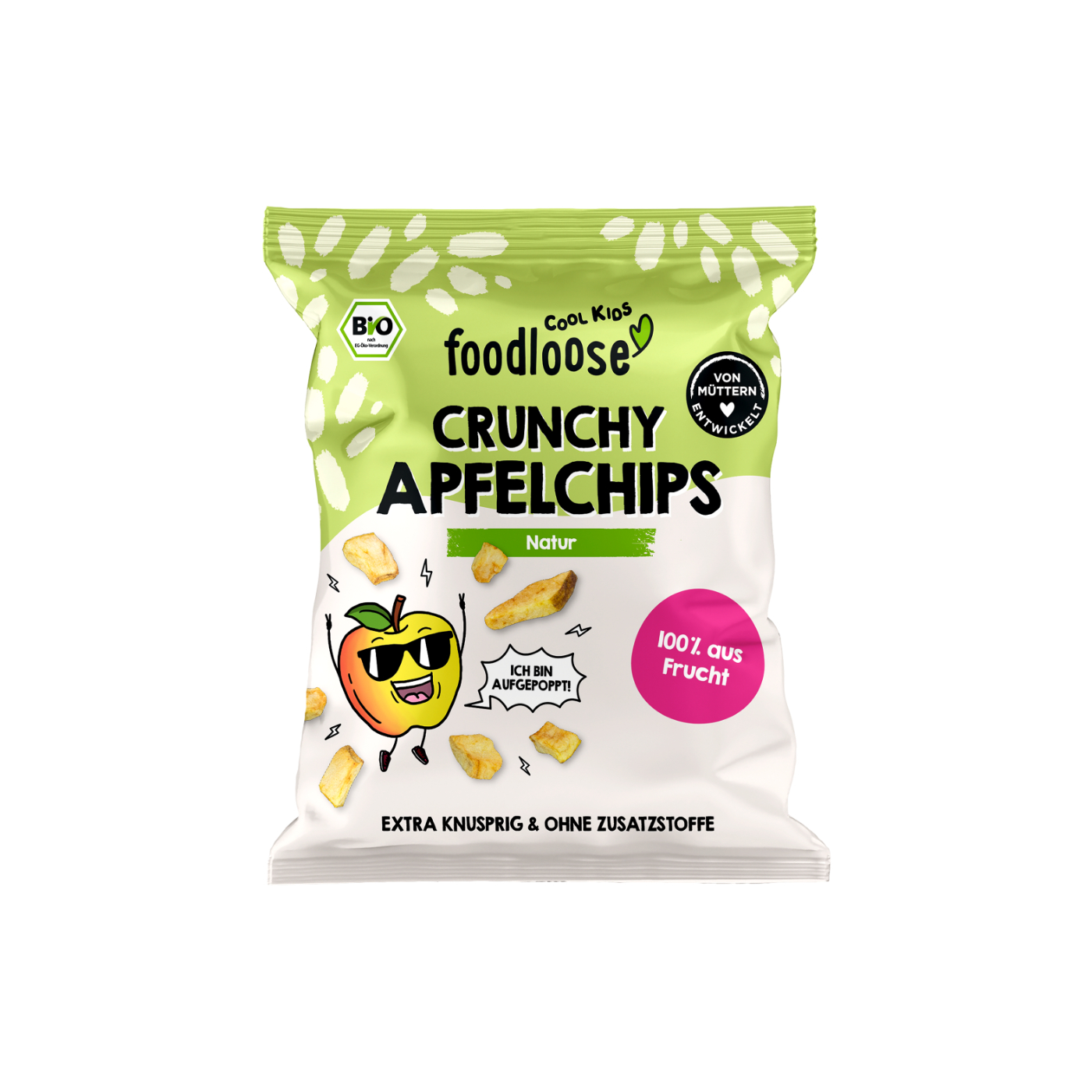 Foodloose Natur Bio-Apfelchips 16g - 13 Stück pro Karton