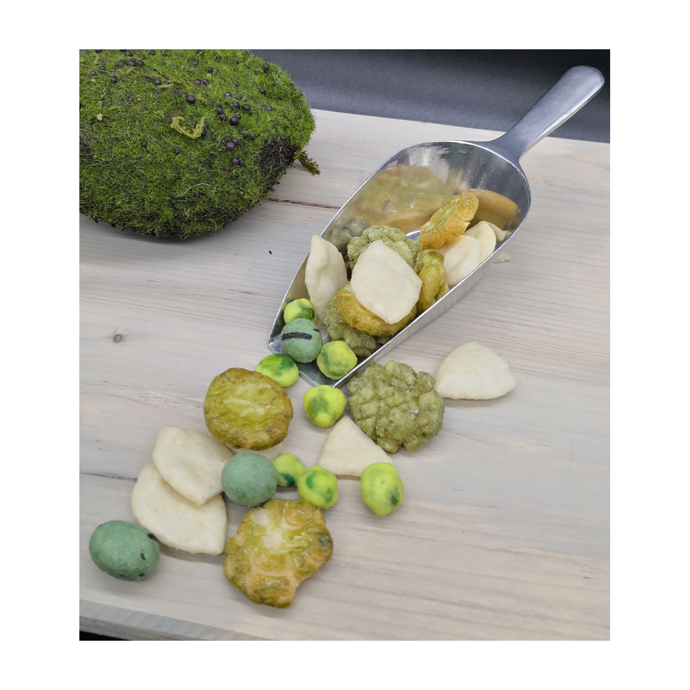 Wasabi-MIX 
2kg Beutel
Wasabinuts, Reiscracker, Chilischoten