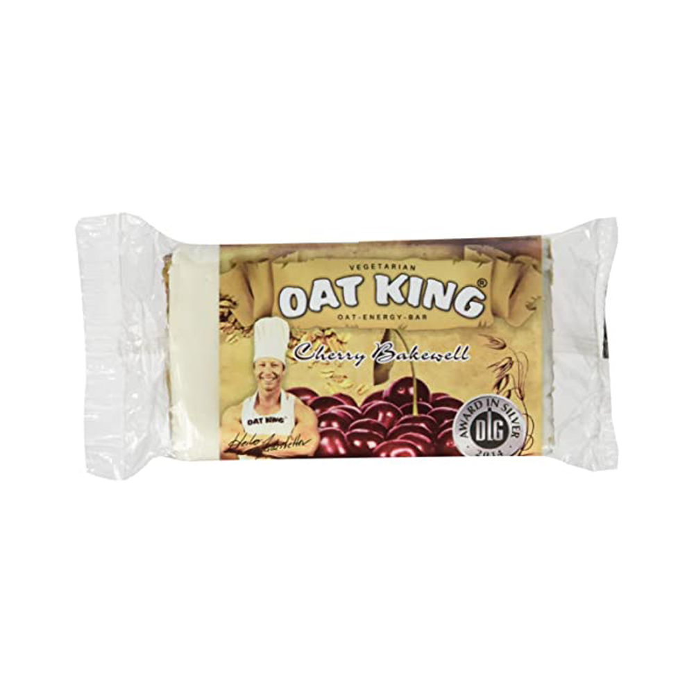 Oat King-Energy Bar, Haferriegel á 95g
Cherry Almond / Kirsch Mandel
10 Stück pro Karton
