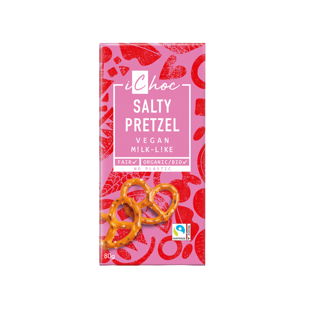 iChoc by VIVANI Salty Pretzel Schokoladentafel 80g
BIO/Vegan
10 Stück pro Karton