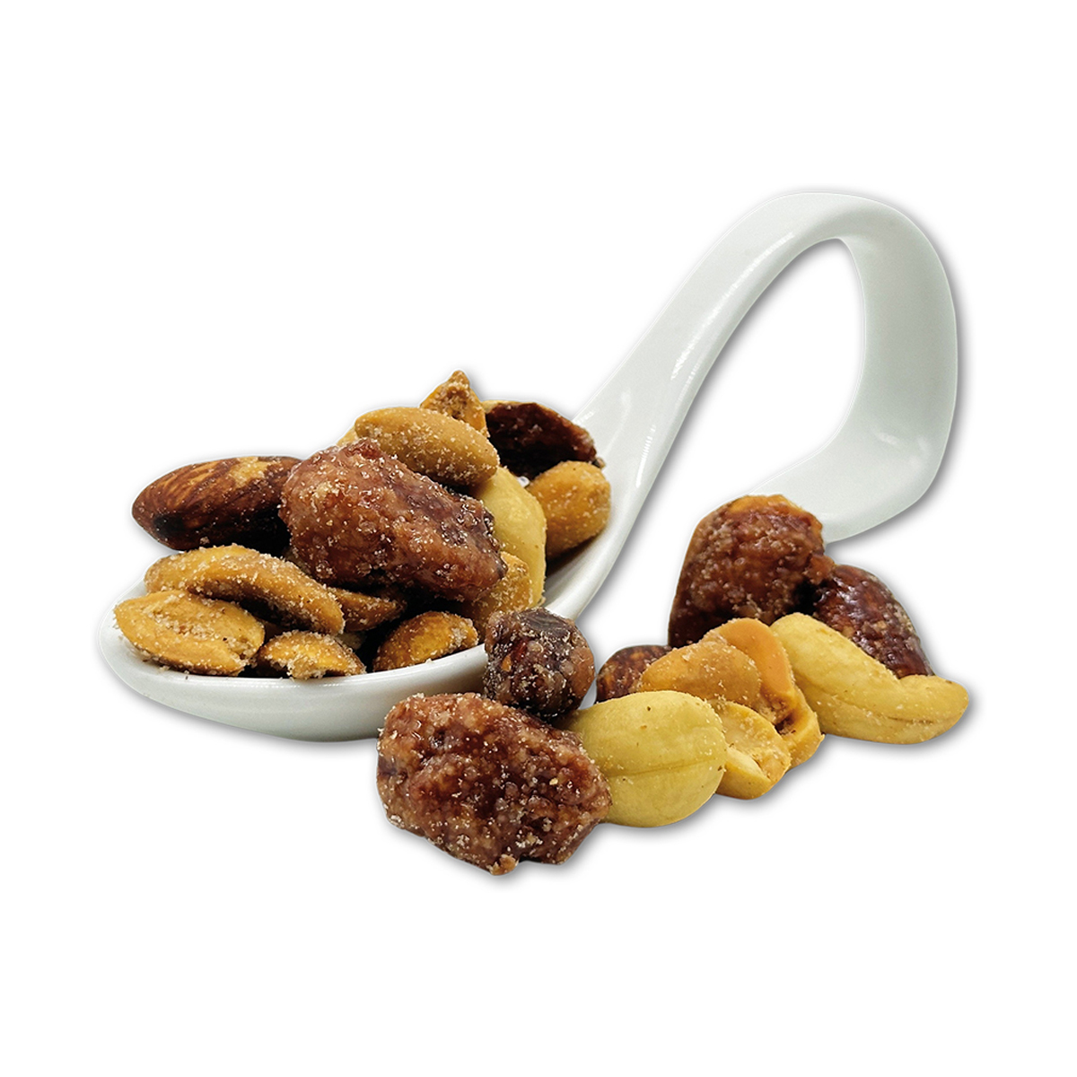 Salty, Sweet & Smoke Selction Mix
Erdnüsse gesalzen, Cashewkerne gesalzen, gebrannte Mandeln und Rauchmandeln
2,5 kg