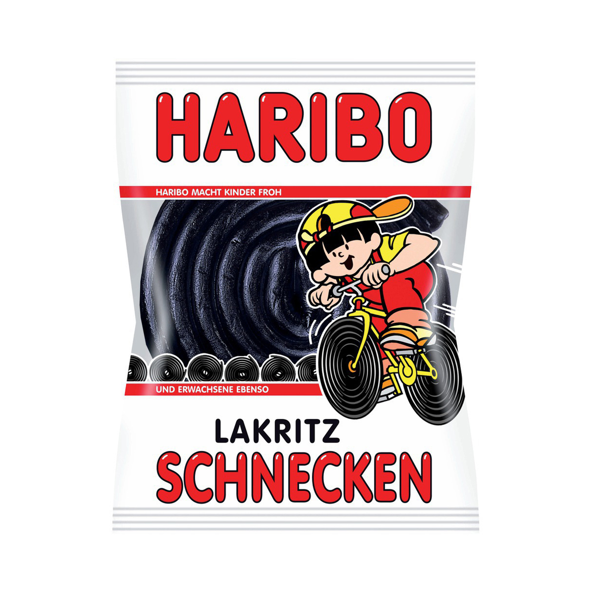 Haribo Lakritz Schnecken Mini-Beutel 
100 Beutel á 13g pro Tüte