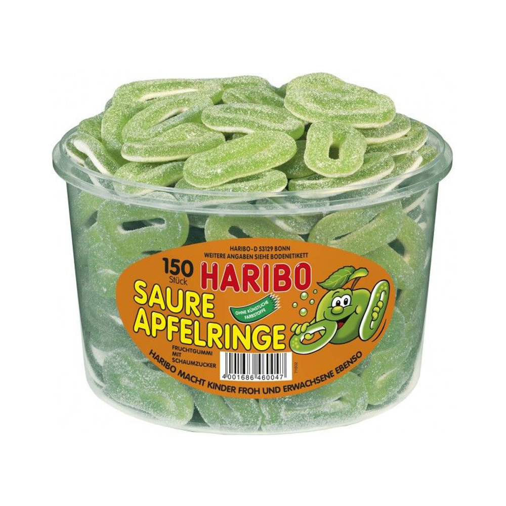 Trolli saure Apfelringe 150 Stück pro Dose (1,2 kg)