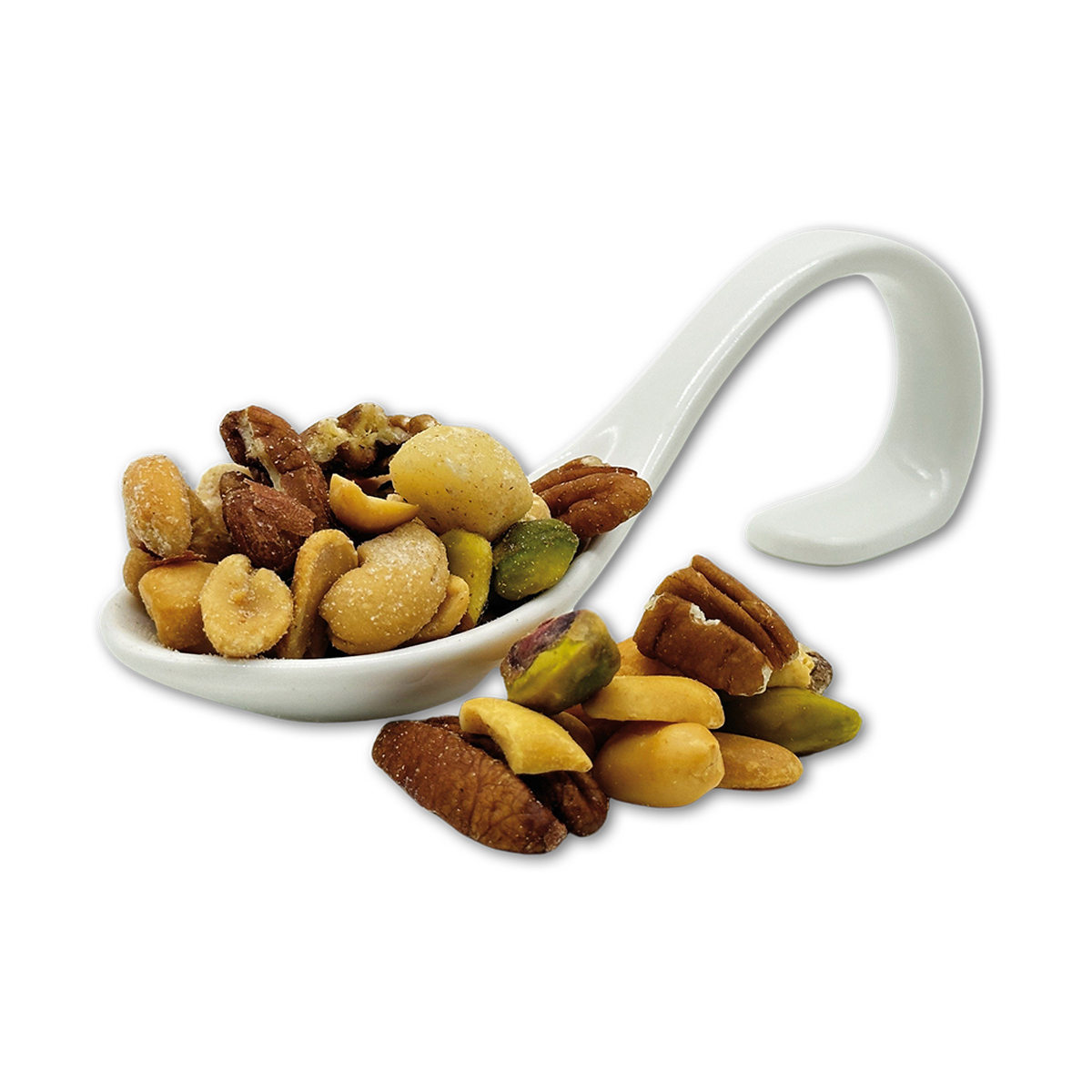 Edelnussmischung gesalzen
Erdnuss, Pecannusskerne, Macadamia, Cashew, Pistazien
2,5 kg Karton