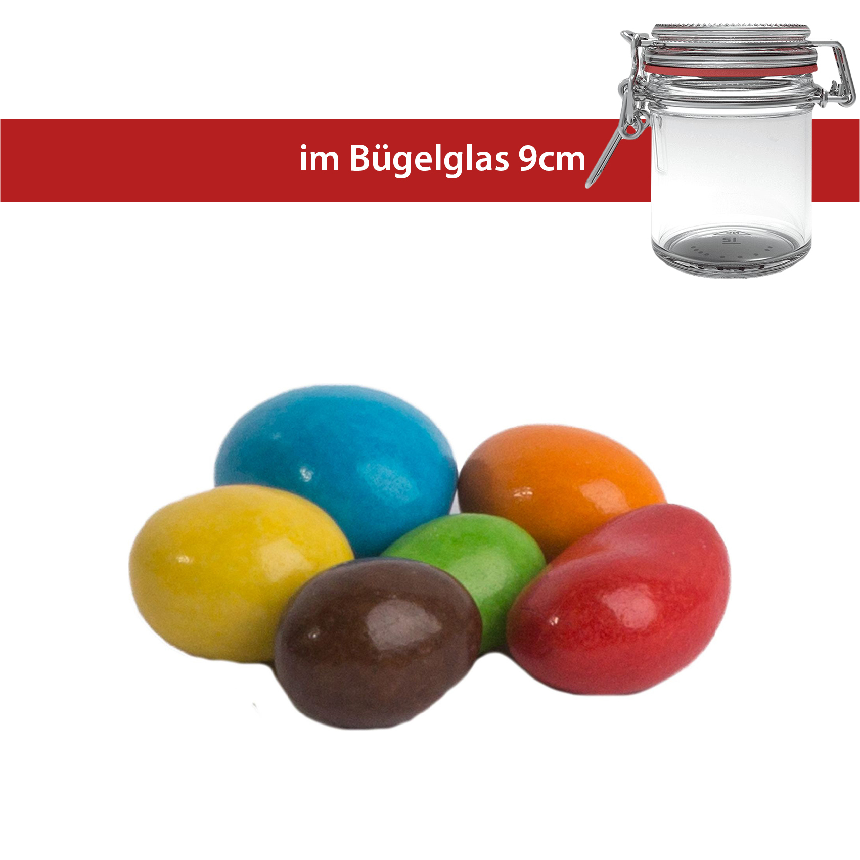 Schoko Kiddies im 100g Bügelglas (9cm) - 16 Gläser pro Karton