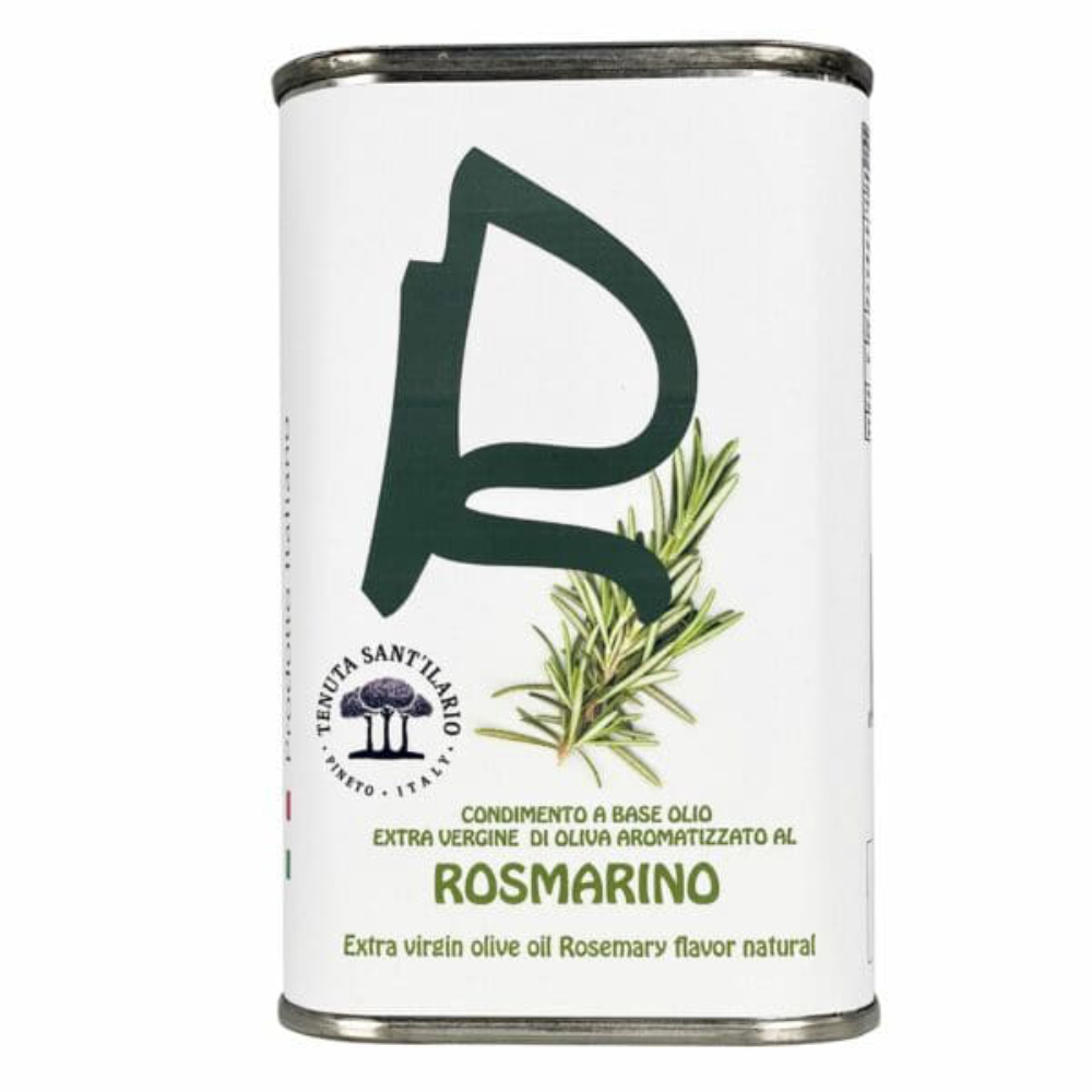 Rosmarin auf Olivenöl 250ml
Natives Olivenöl 97%, natürliches Rosmarin-Aroma 3%