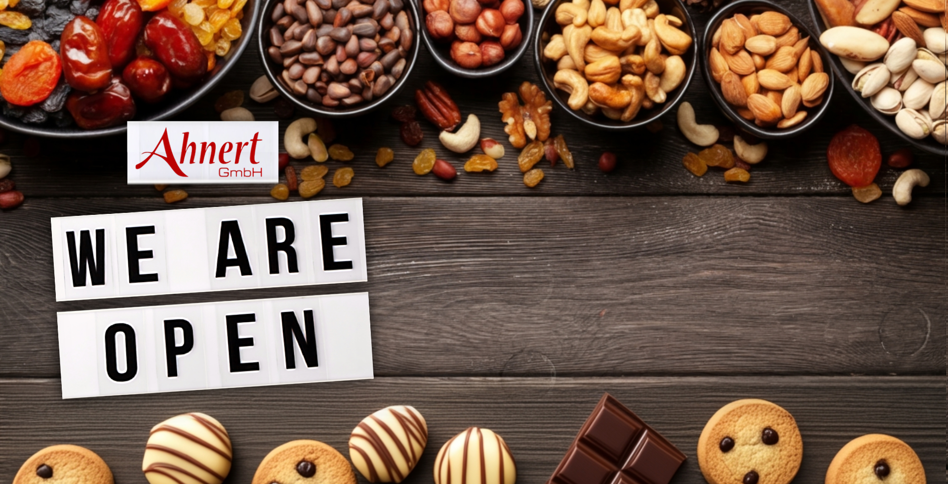 banner we are open