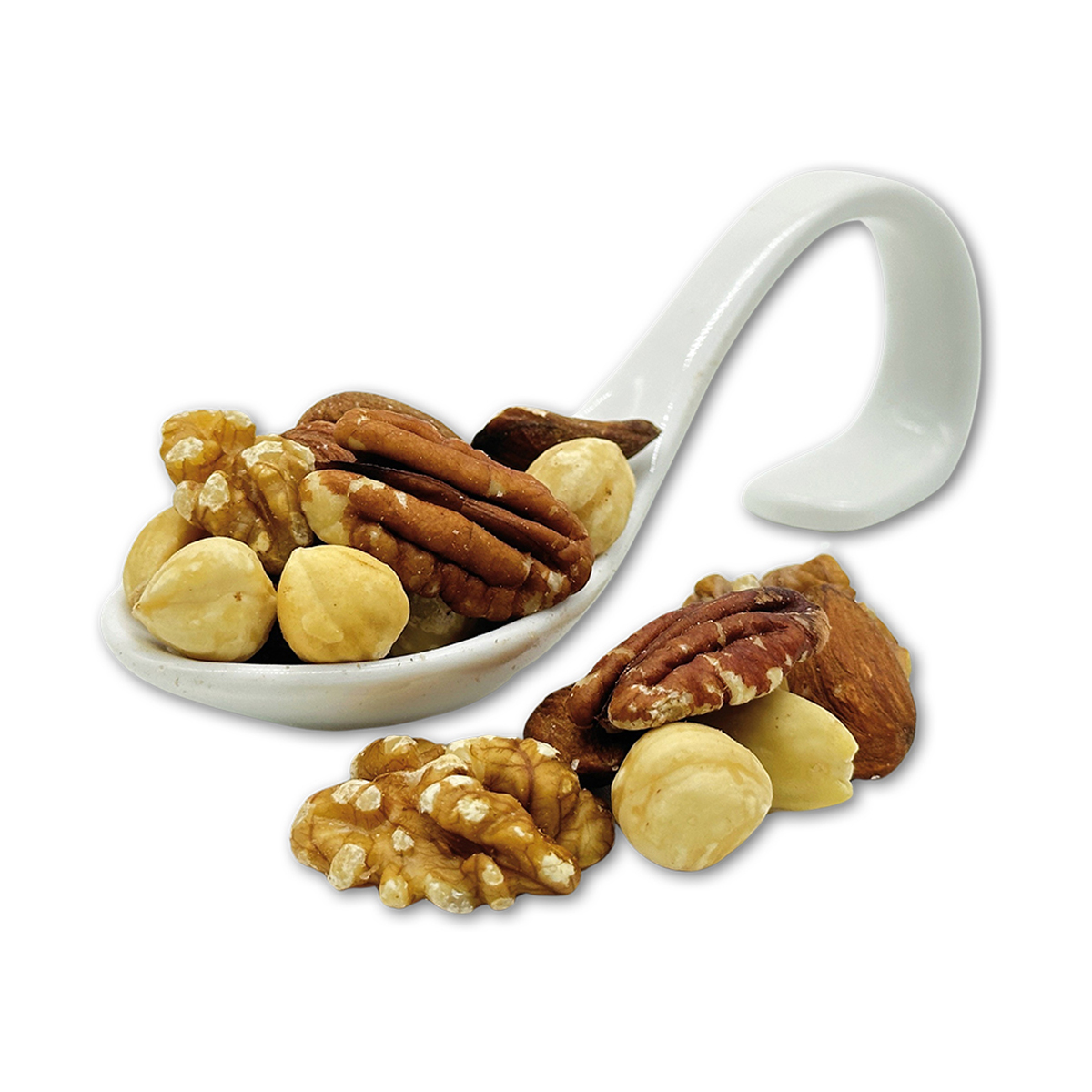 Nussmischung Natur Pecannuss, Walnuss, Haselnuss & Mandel 1,0 kg Beutel