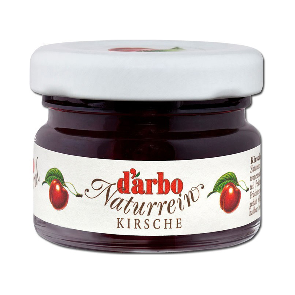 DARBO Kirsch Konfitüre im Mini Glas
60x28g Glas pro Karton