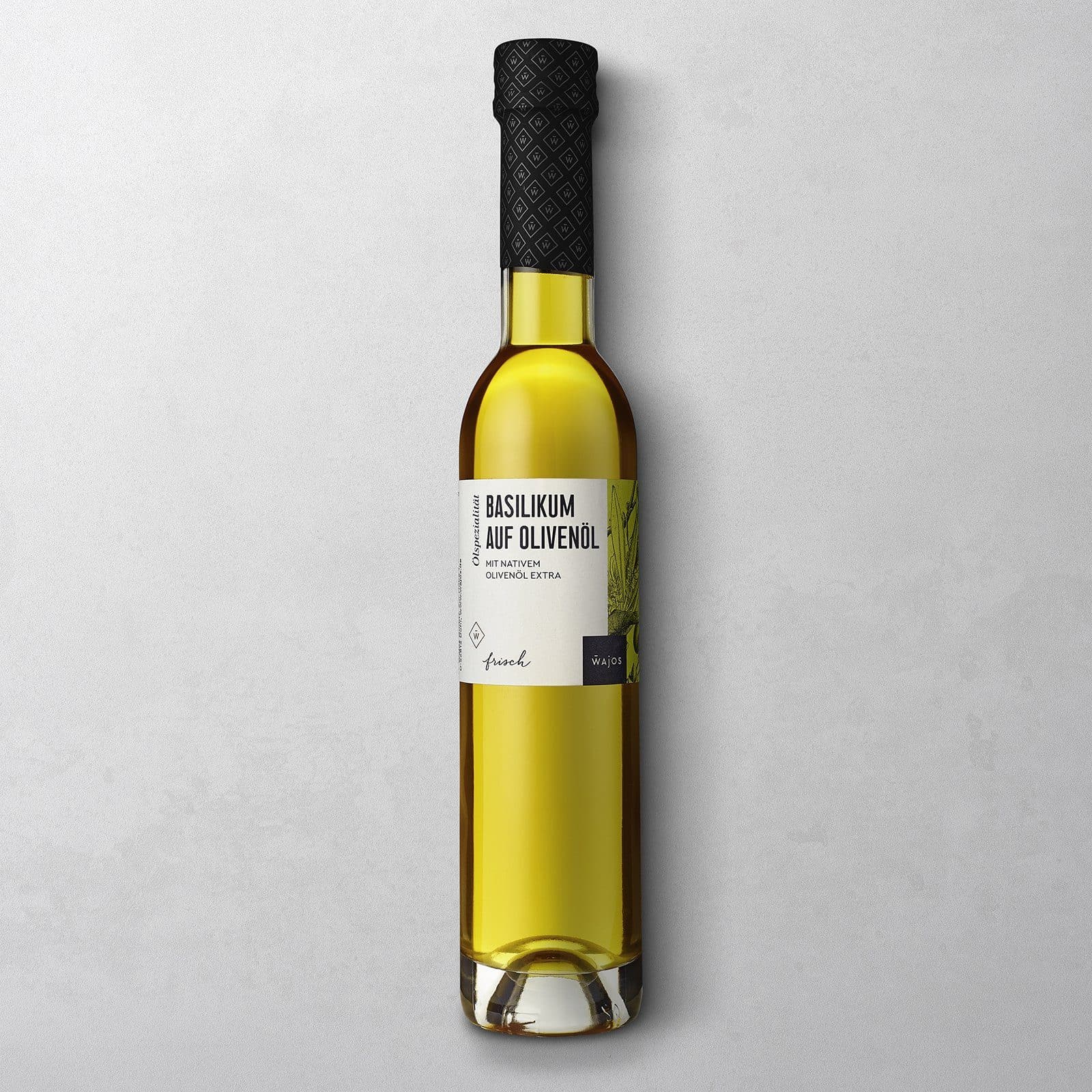 Basilikum auf Olivenöl 250ml Flasche
