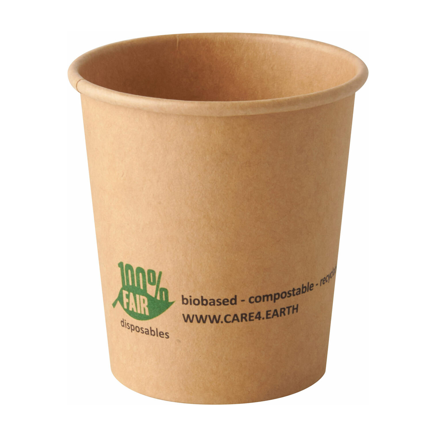 Portionsbecher 120ml braun 6 cm, Höhe: 6,6 cm, max. Gebrauchstemperatur 90 °C  Frischfaserkarton mit Bio-Beschichtung 50 Becher pro Gebinde