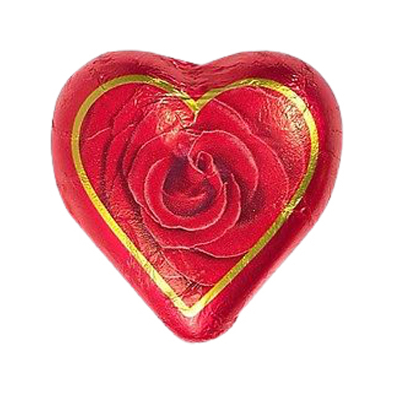Schokoladenherz in Rotstanniol mit Rosenmotiv
40x15g pro Dose - Storz
*nur auf Vorbestellung-5 Werktage*