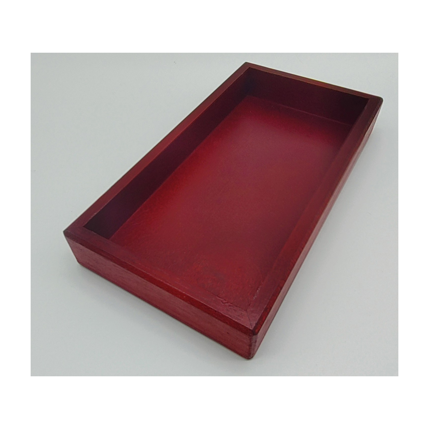 Holzkiste für Gebäckeinsatz 125g rechteckig Mahagoni 23 x 12,5