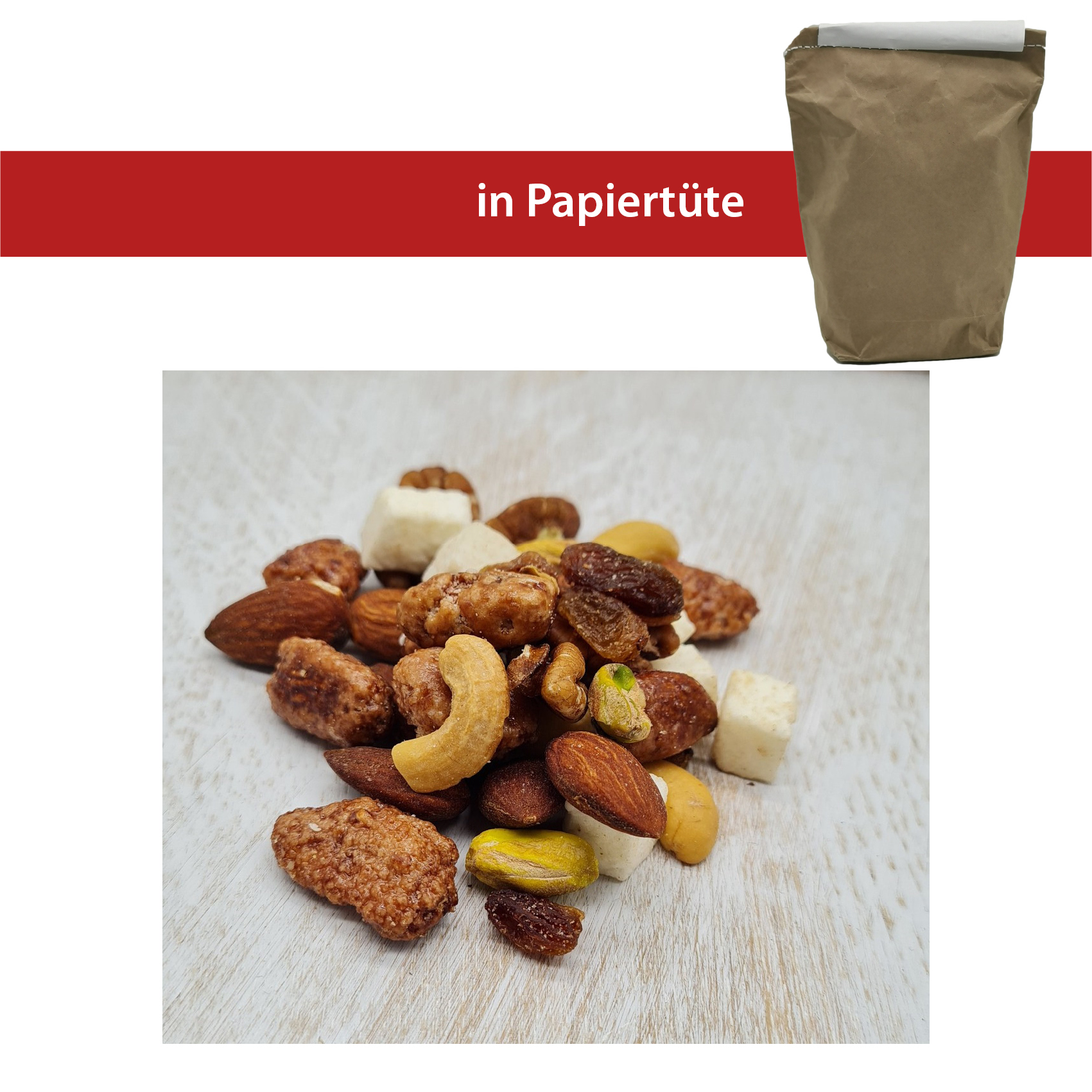 Ponchimix 1kg
in der Papiertüte, genäht