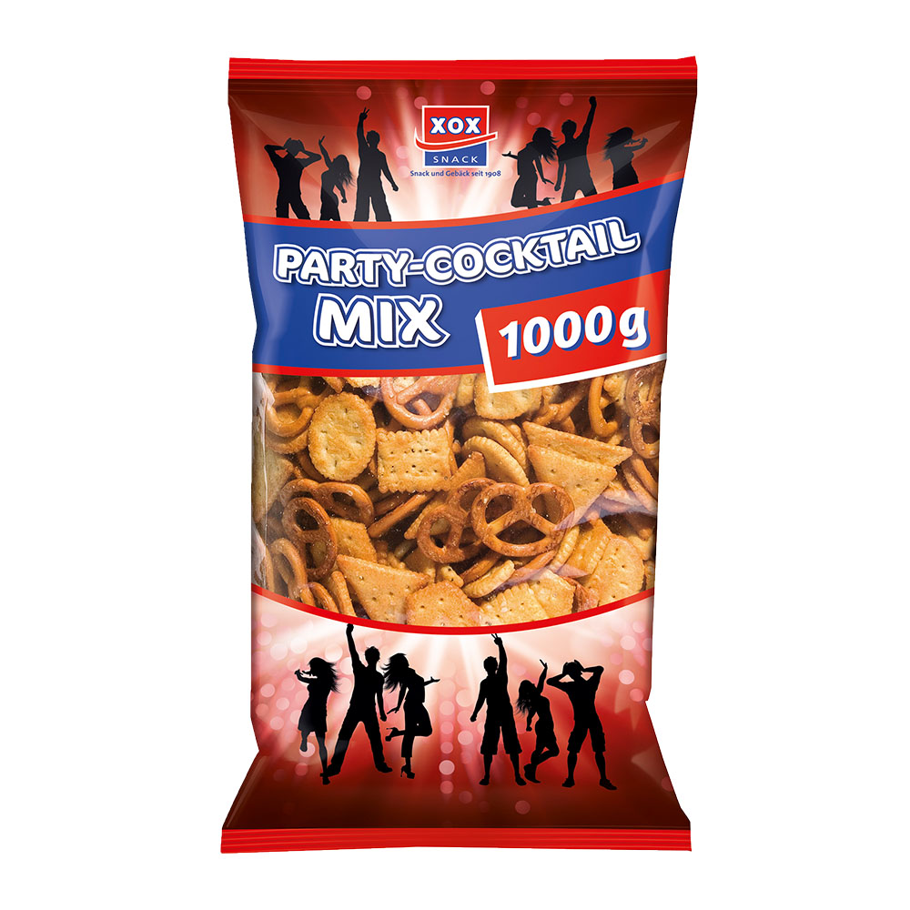 XOX Snacks buntes Knabbergebäck 1kg
in der Papiertüte, genäht