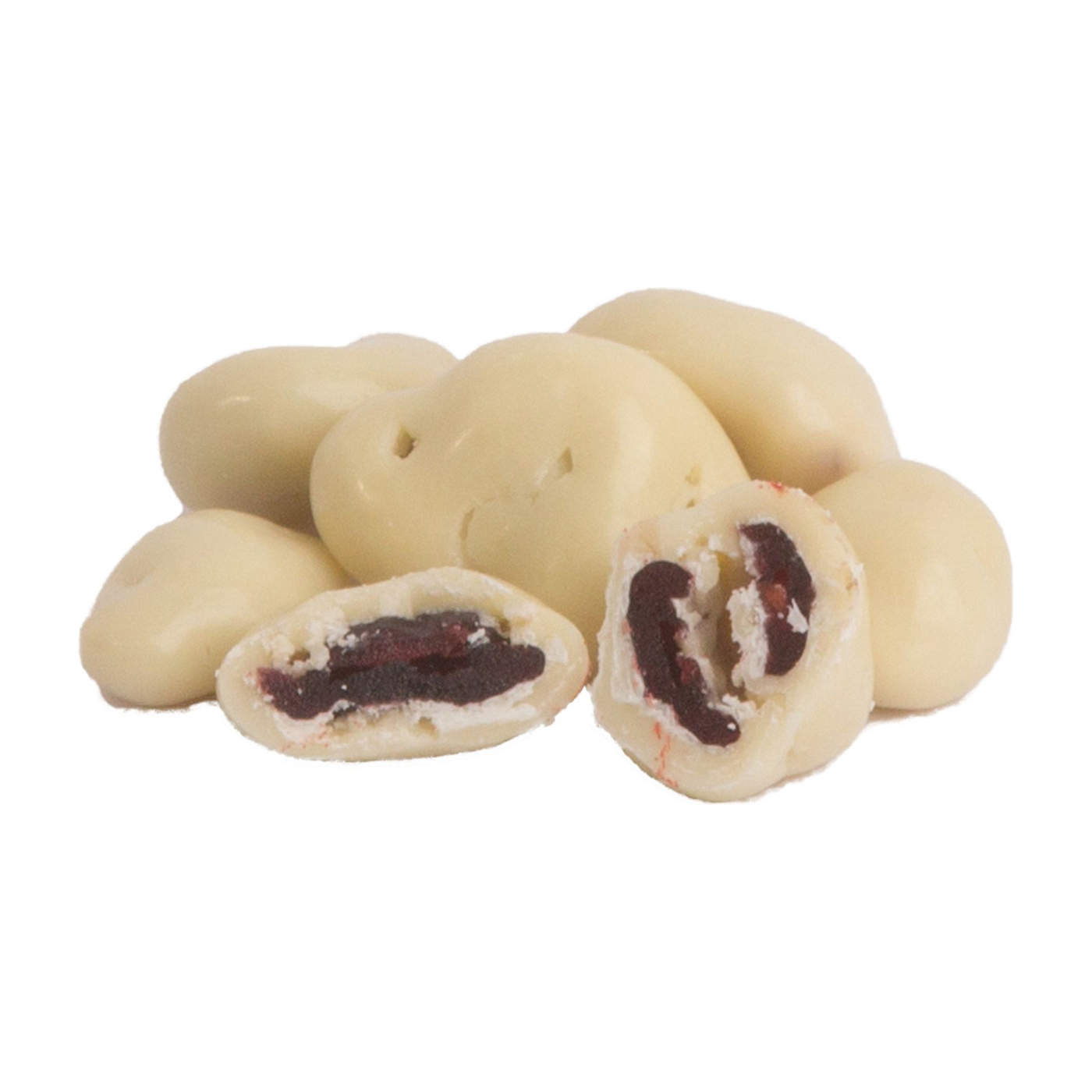 Schokolierte Cranberries in weißer Schokolade
2,5kg